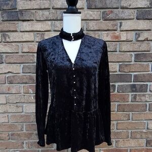 WILLIAM RAST WOMENS RAMSEY VELVET CHOKER  TOP